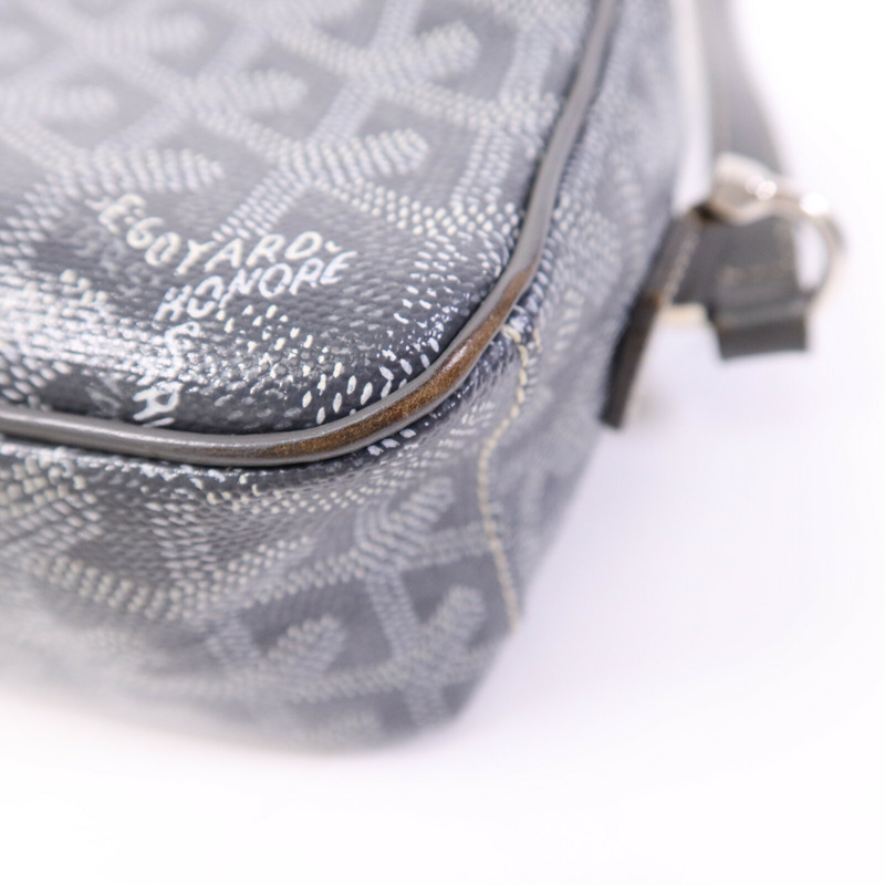 GOYARD 塗層帆布Cap Vert PM銀扣肩背袋-12