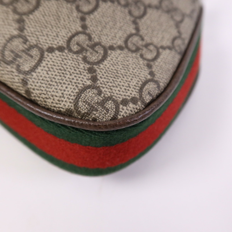 GUCCI 塗層帆布Attache Mini Bag銀扣手挽袋-4