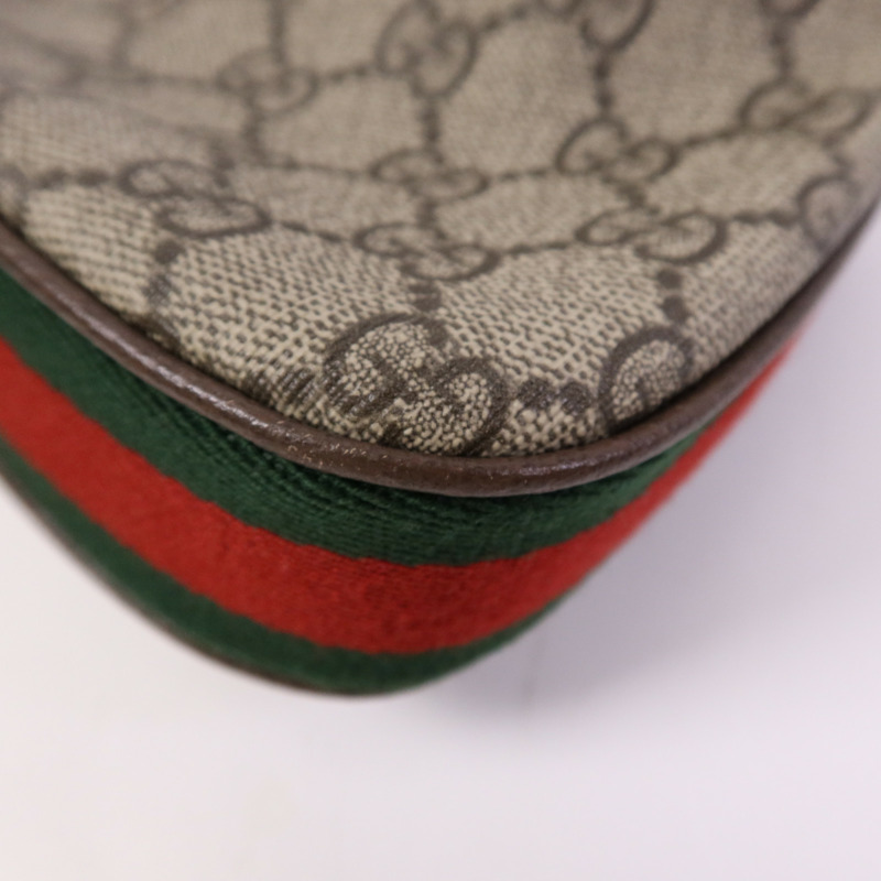 GUCCI 塗層帆布Attache Mini Bag銀扣手挽袋-6