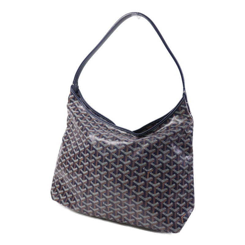GOYARD 塗層帆布Boheme Hobo銀扣肩背袋-2