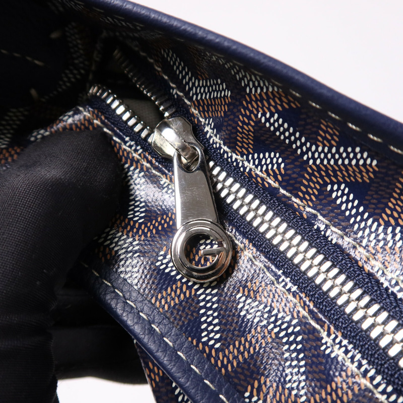 GOYARD 塗層帆布Boheme Hobo銀扣肩背袋-14