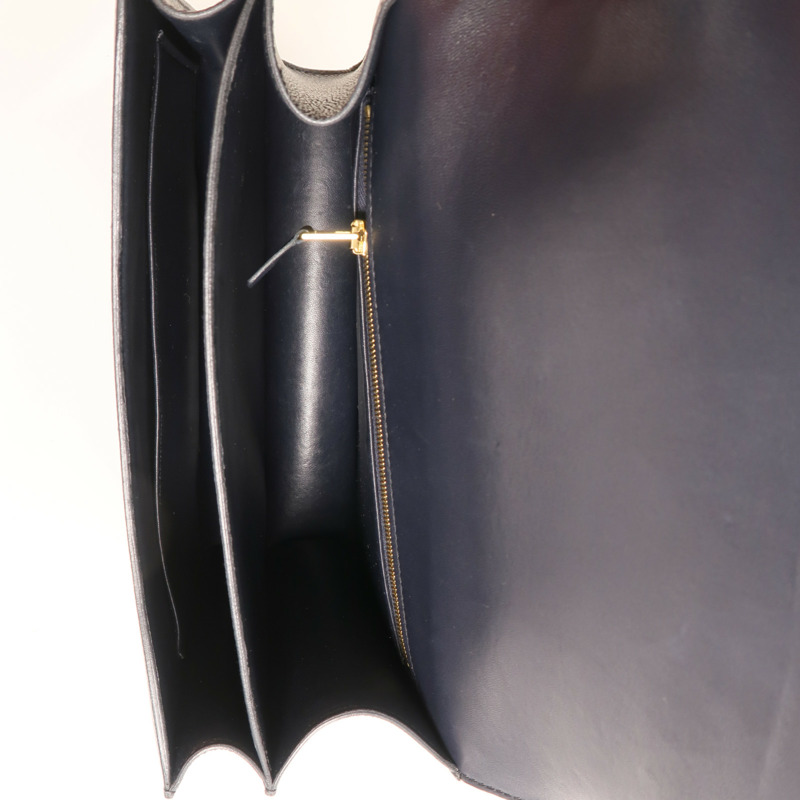 HERMES Epsom皮革Constance24金扣肩背袋Bleu Indigo-4