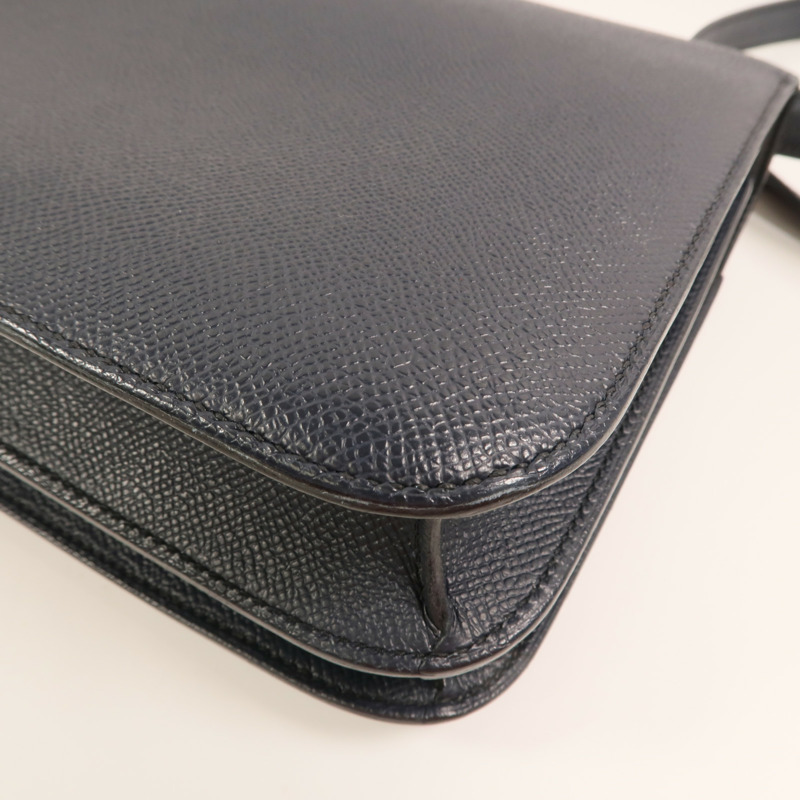 HERMES Epsom皮革Constance24金扣肩背袋Bleu Indigo-11