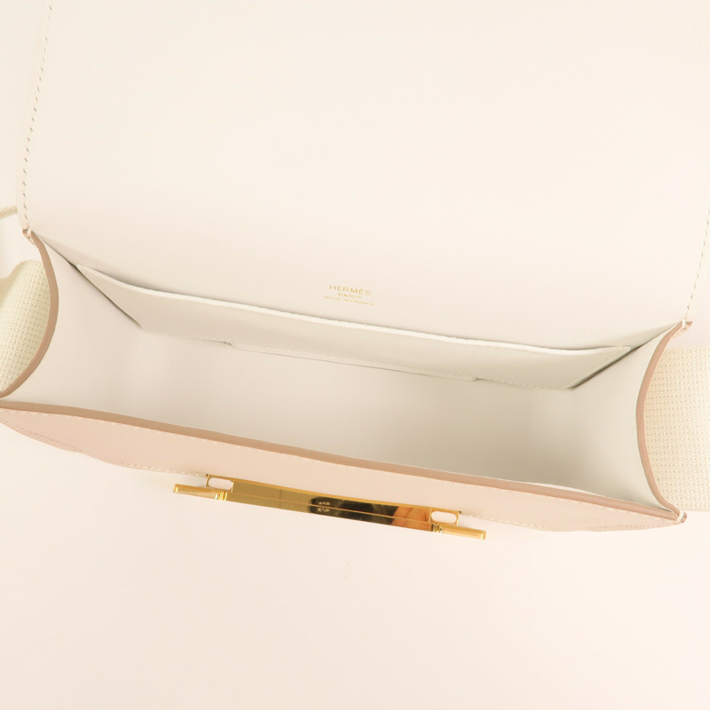 HERMES Chevre皮革Geta金扣肩背袋Beton-4