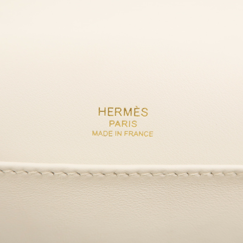 HERMES Chevre皮革Geta金扣肩背袋Beton-5
