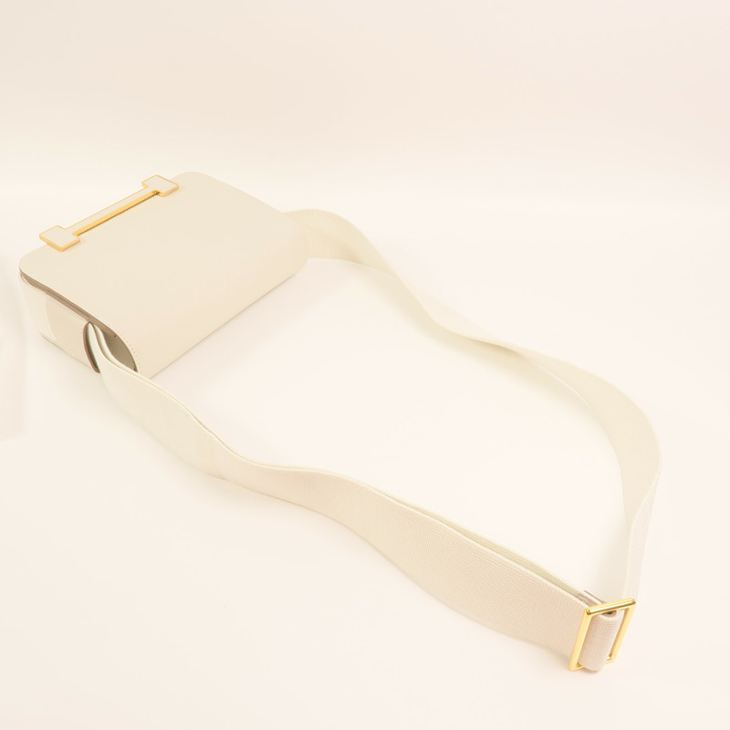 HERMES Chevre皮革Geta金扣肩背袋Beton-7