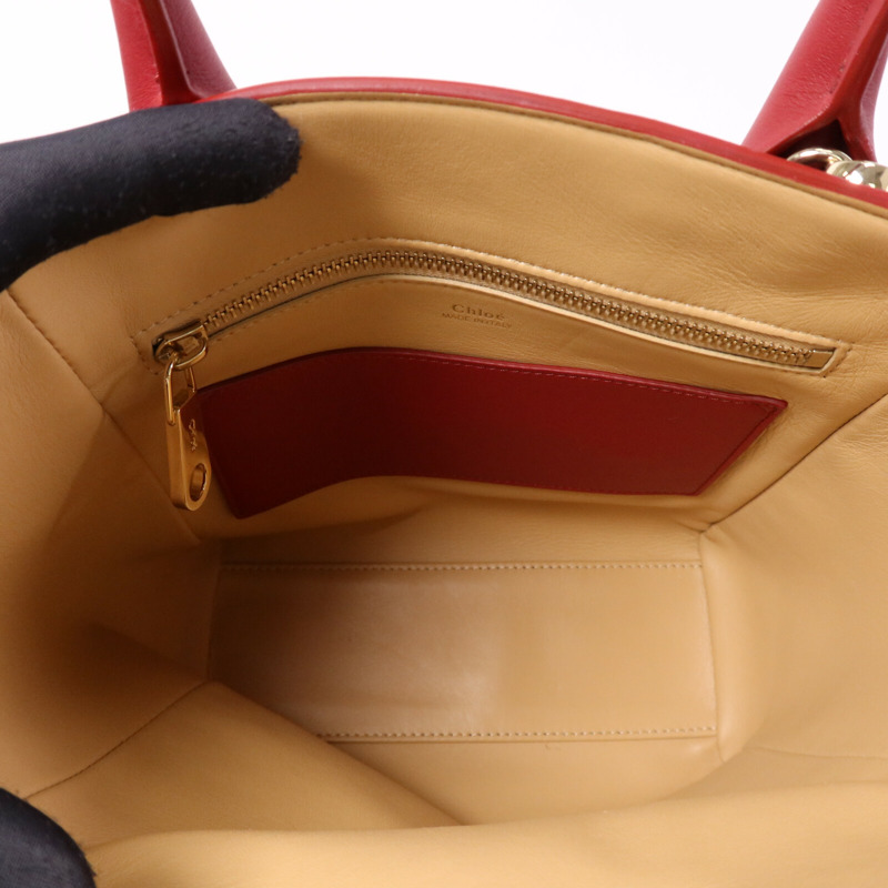 Chloe 牛皮皮革Joyce Small Tote Bag金扣手挽肩背兩用袋-4