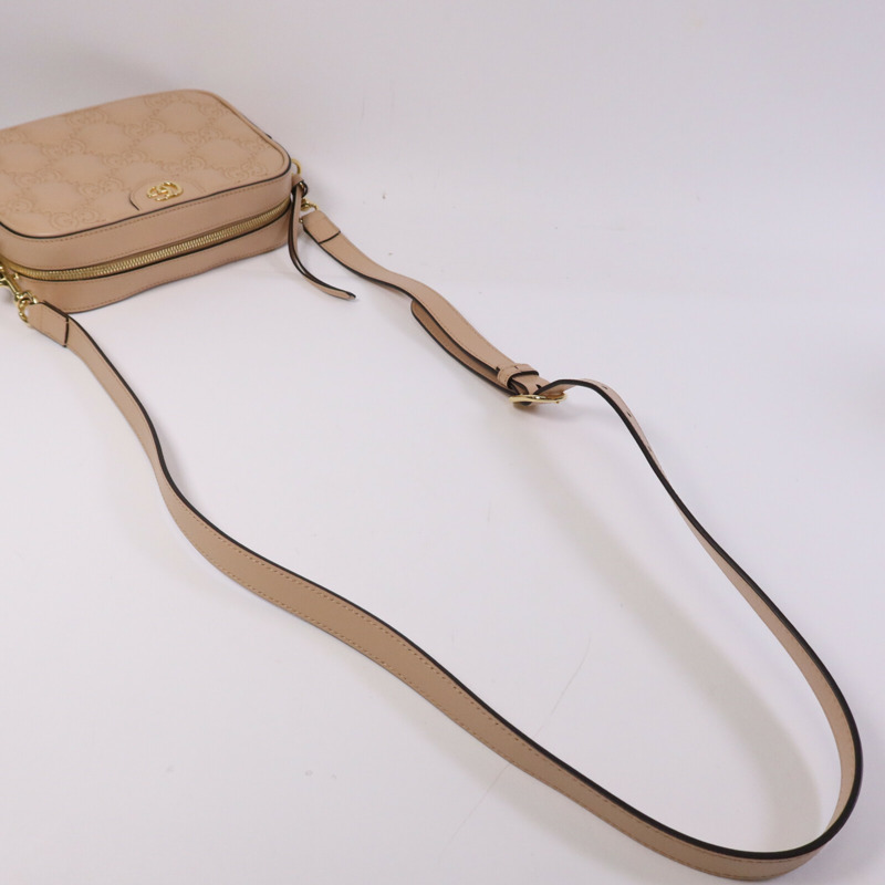 GUCCI 牛皮皮革GG Matelasse Small Shoulder金扣肩背袋-8