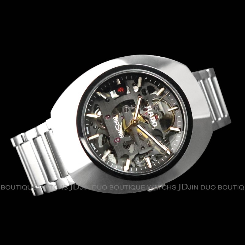 金鐸精品~2509 RADO雷達DiaStar鑽星系列金屬陶瓷鏤空面盤自動上鍊男用腕錶-1