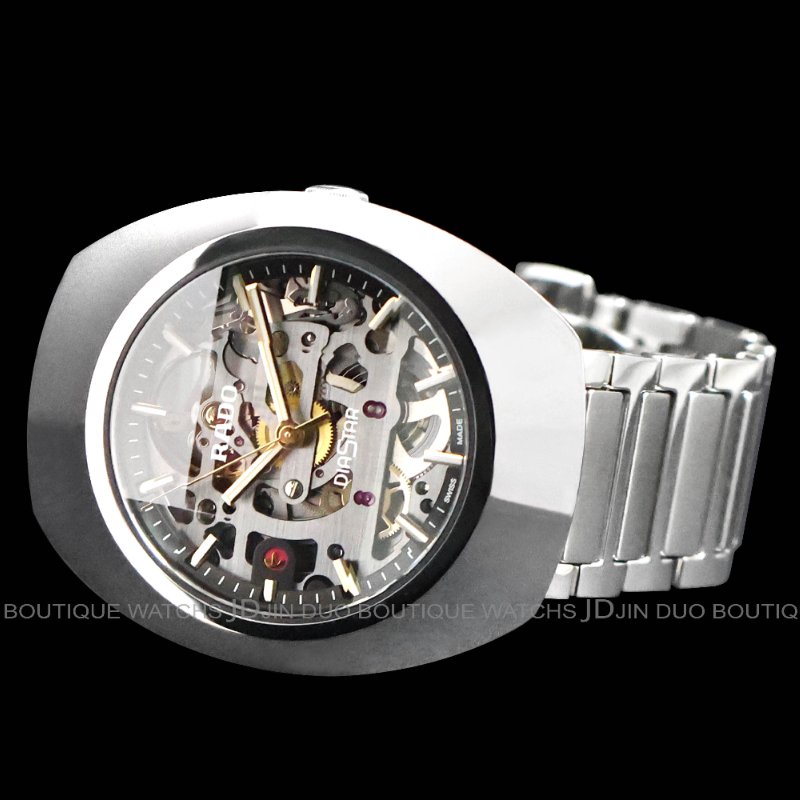 金鐸精品~2509 RADO雷達DiaStar鑽星系列金屬陶瓷鏤空面盤自動上鍊男用腕錶-3