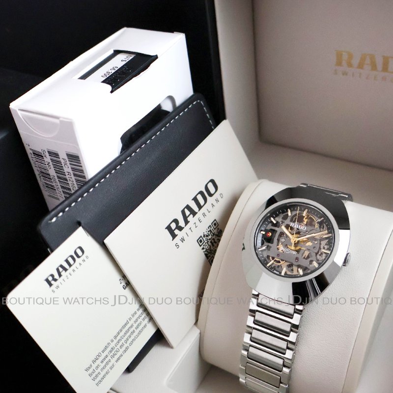 金鐸精品~2509 RADO雷達DiaStar鑽星系列金屬陶瓷鏤空面盤自動上鍊男用腕錶-5