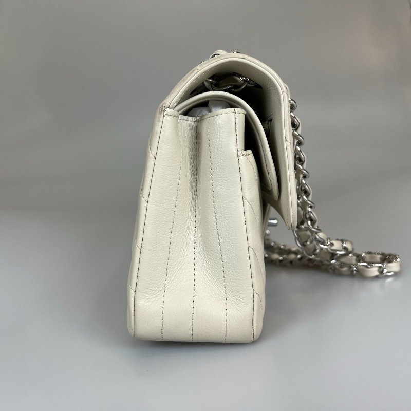 CHANEL CF23 淺灰色牛皮山形紋 A01113/晶片款-3