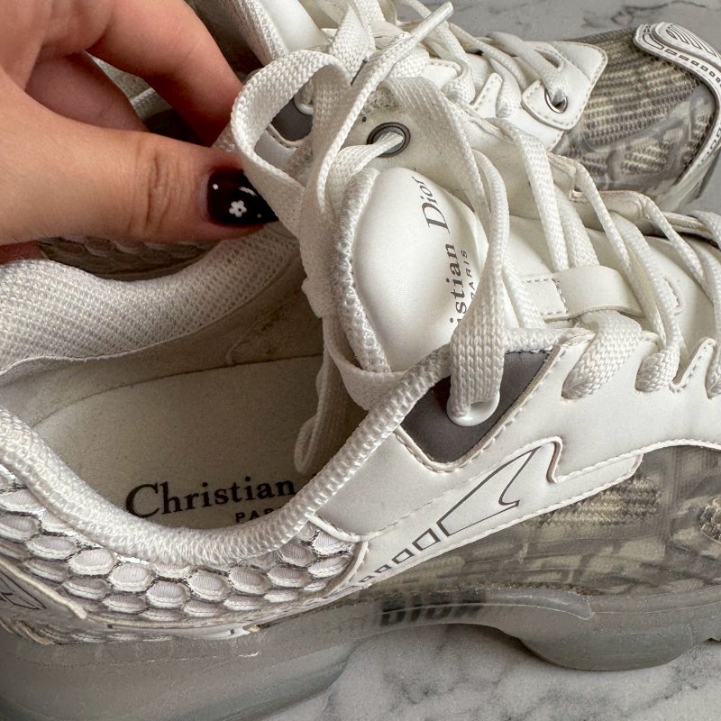💝價格超甜 DIOR 灰白色花紋 Vibe 運動鞋-5