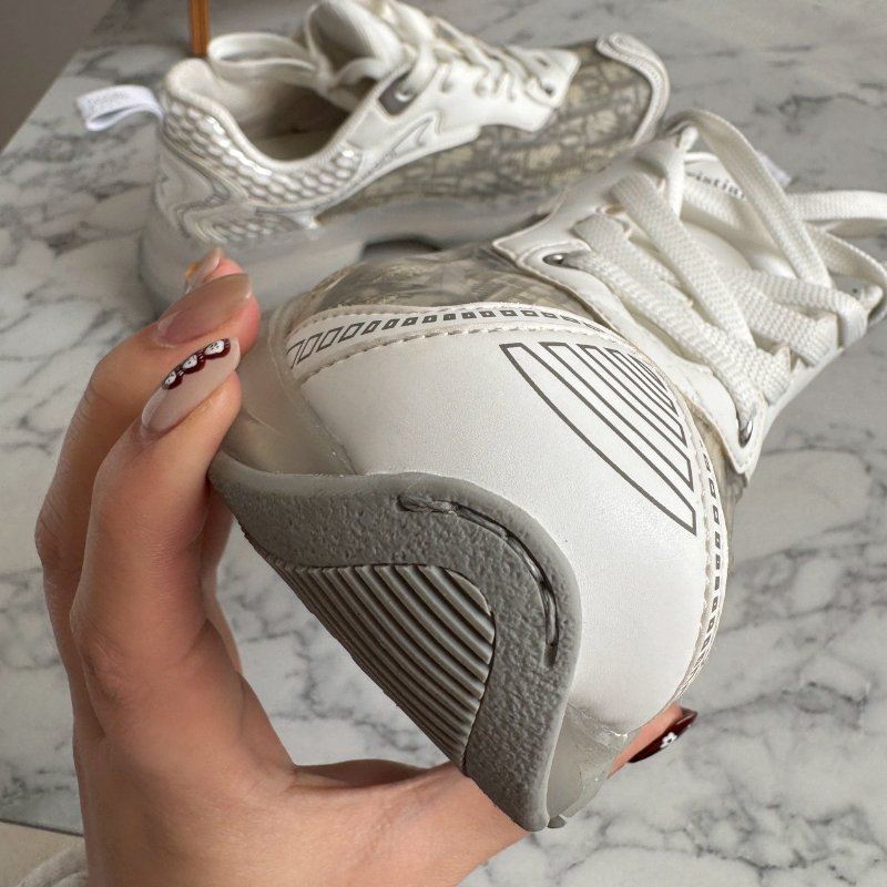 💝價格超甜 DIOR 灰白色花紋 Vibe 運動鞋-17