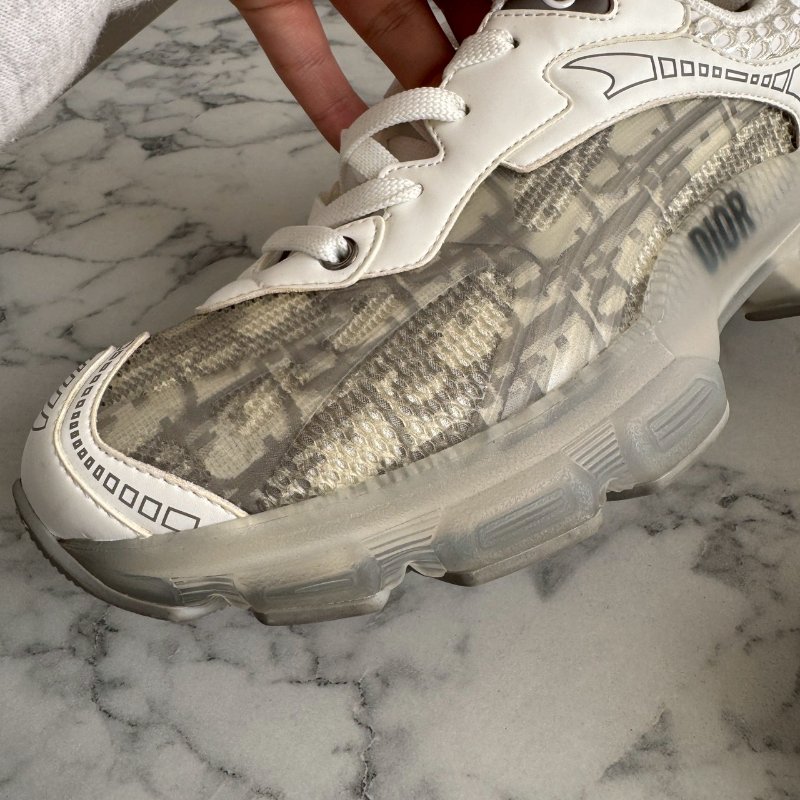 💝價格超甜 DIOR 灰白色花紋 Vibe 運動鞋-21