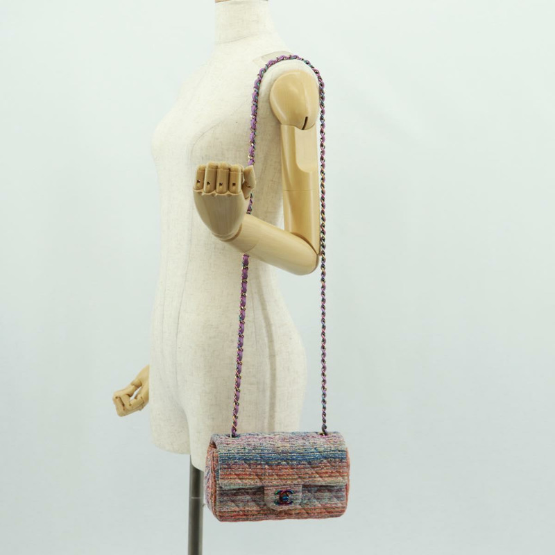 【日本直送】香奈兒 Matelasse 20 鏈條肩背包,斜紋軟呢多色,CC 標誌,貨號 169602SM-25