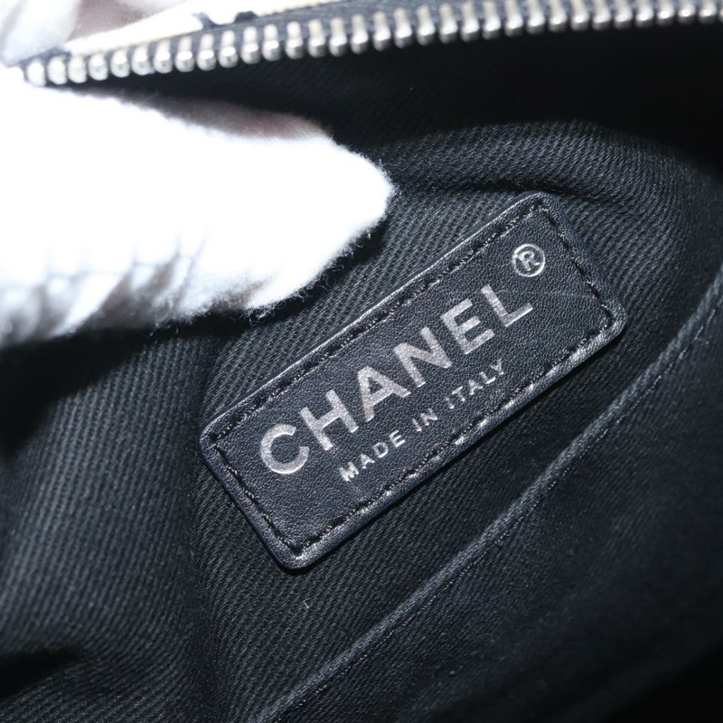 【日本直送】香奈兒航空手袋帆佈白色銀色雙C標誌正品 169837-16