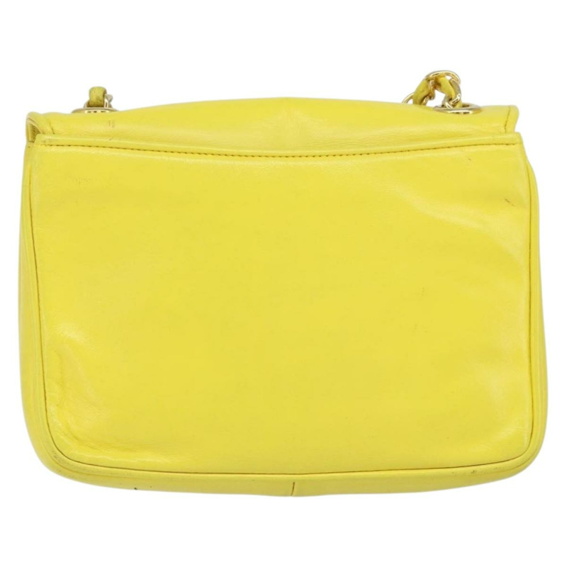 【日本直送】香奈兒 (CHANEL) 鏈條肩背包，羊皮材質，黃金色，CC標誌，正品編號171127V-1