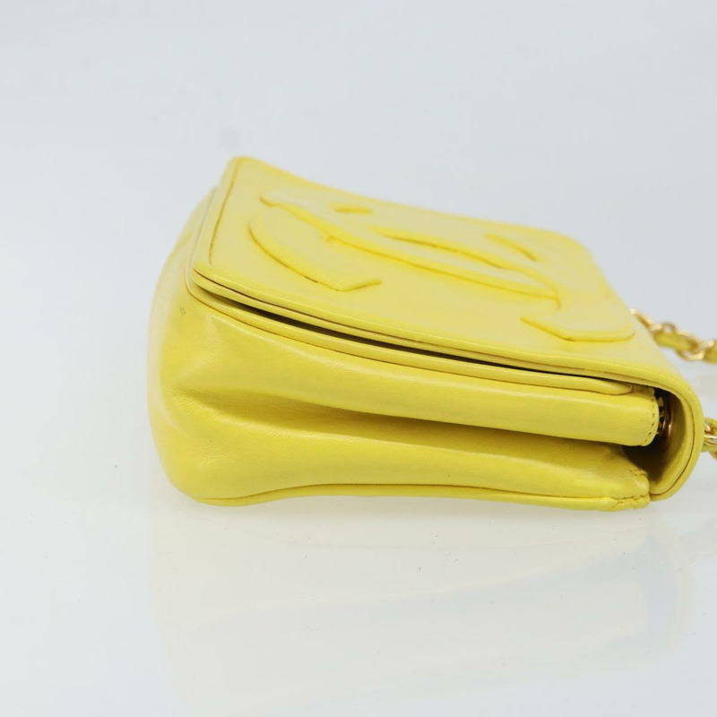 【日本直送】香奈兒 (CHANEL) 鏈條肩背包，羊皮材質，黃金色，CC標誌，正品編號171127V-2