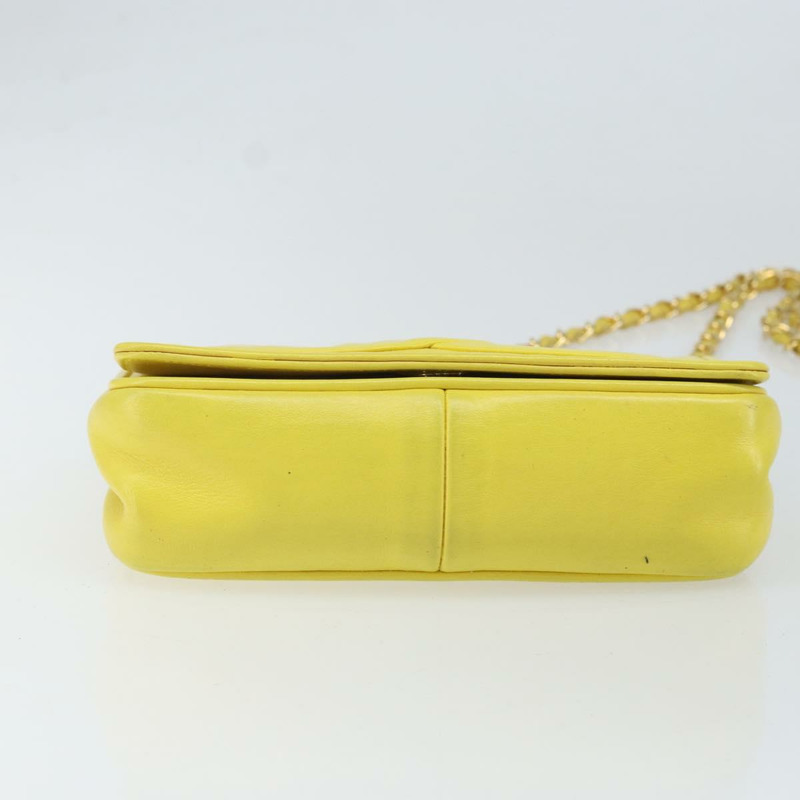 【日本直送】香奈兒 (CHANEL) 鏈條肩背包，羊皮材質，黃金色，CC標誌，正品編號171127V-4