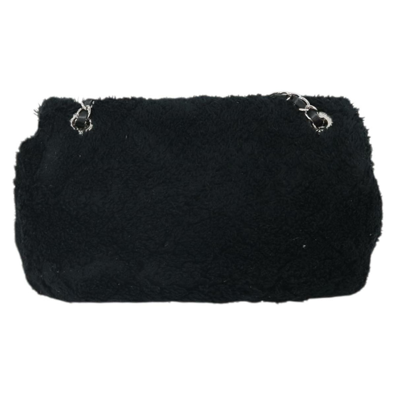 【日本直送】香奈兒 (CHANEL) 鏈條絎縫單肩包 黑色 銀色 CC 標誌 Auth 171160SM-1