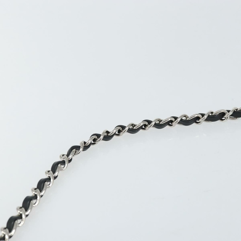 【日本直送】香奈兒 (CHANEL) 鏈條絎縫單肩包 黑色 銀色 CC 標誌 Auth 171160SM-7