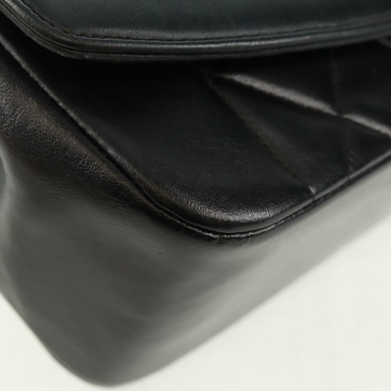 【日本直送】香奈兒 (CHANEL) 絎縫鏈條 Diana 23 手袋,羊皮材質,黑色,金色雙C標誌,正品編號 BA10554SAM-14