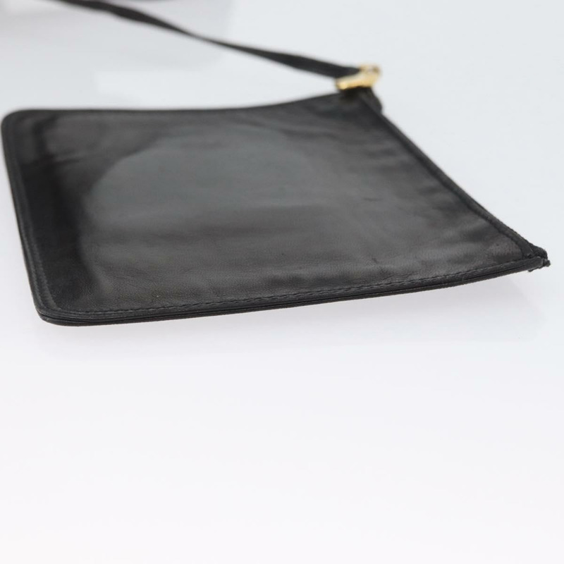 【日本直送】香奈兒 Matelasse 手拿包單肩包 羊皮 黑色 金 CC 標誌 Auth am10781V-23