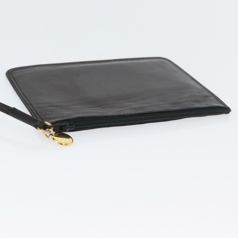 【日本直送】香奈兒 Matelasse 手拿包單肩包 羊皮 黑色 金 CC 標誌 Auth am10781V-24