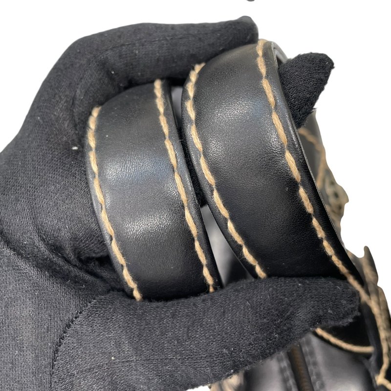 CHANEL 香奈兒 WILD STITCH 波士頓包 皮革 黑色 古銀釦-10