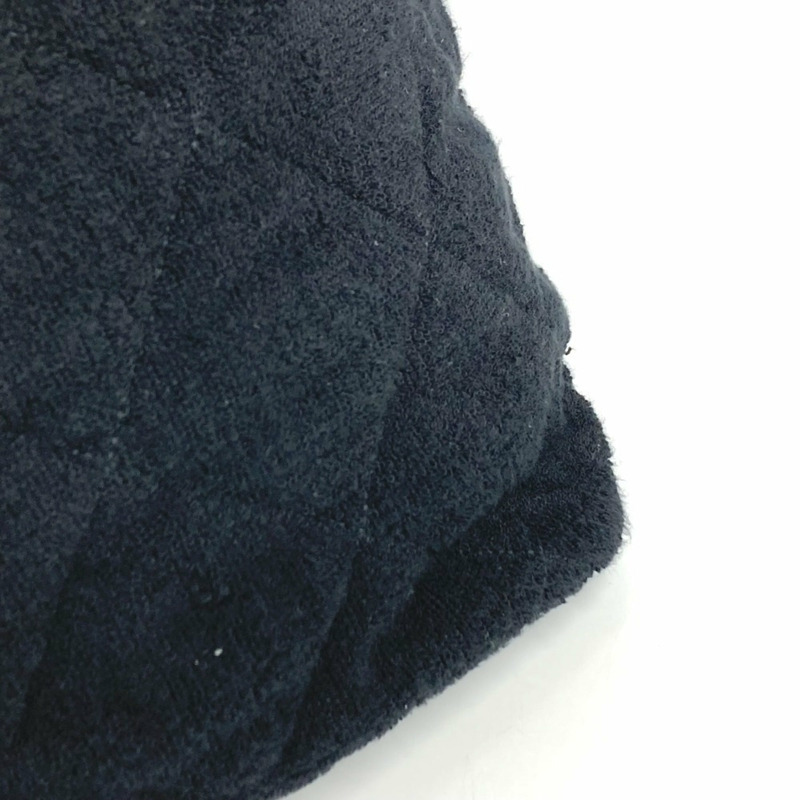 香奈兒沙灘包，絨面，CC標誌，Coco品牌標識，棉質肩帶，女士，黑色-9