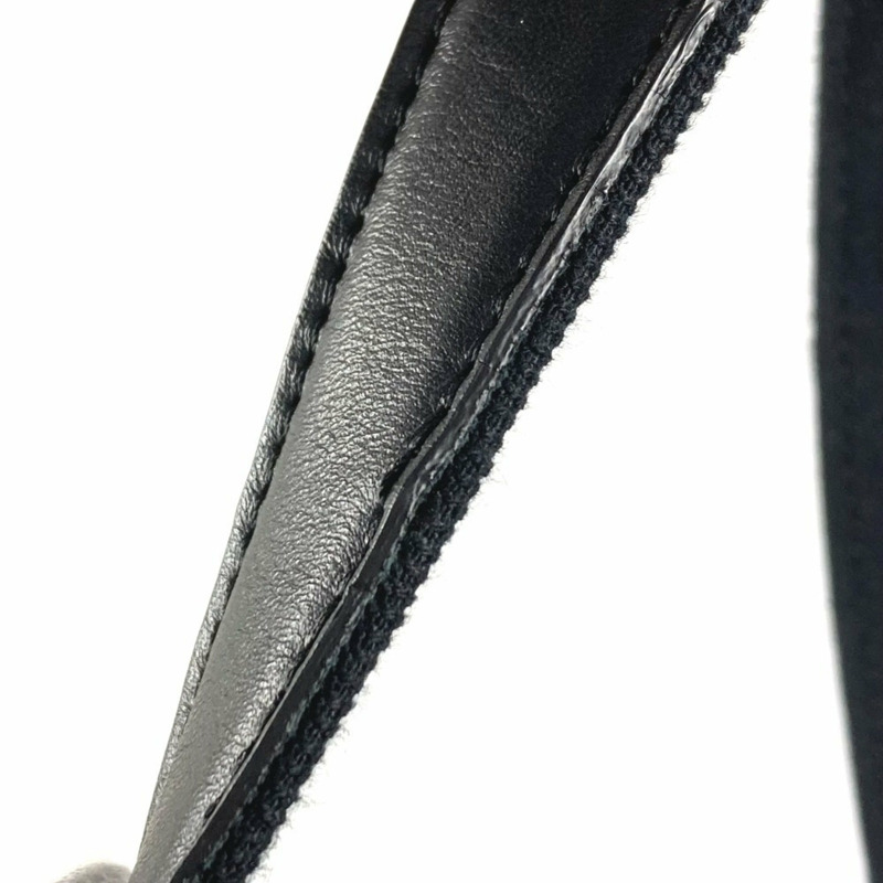 香奈兒沙灘包，絨面，CC標誌，Coco品牌標識，棉質肩帶，女士，黑色-11