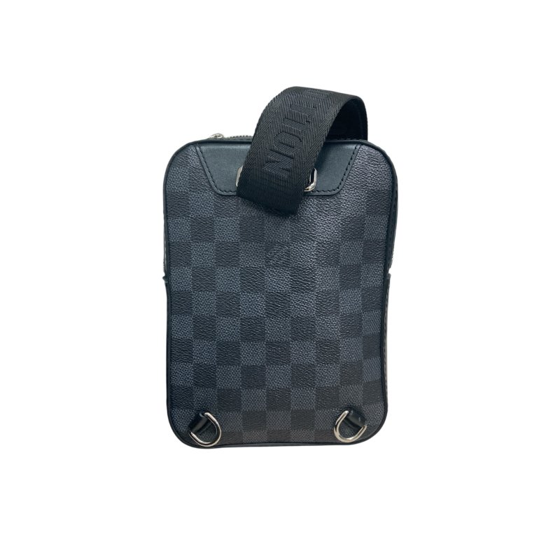 LOUIS VUITTON 路易威登 N50012 AMAZONE SLING BAG 黑格斜背胸包 帆布 銀釦-2