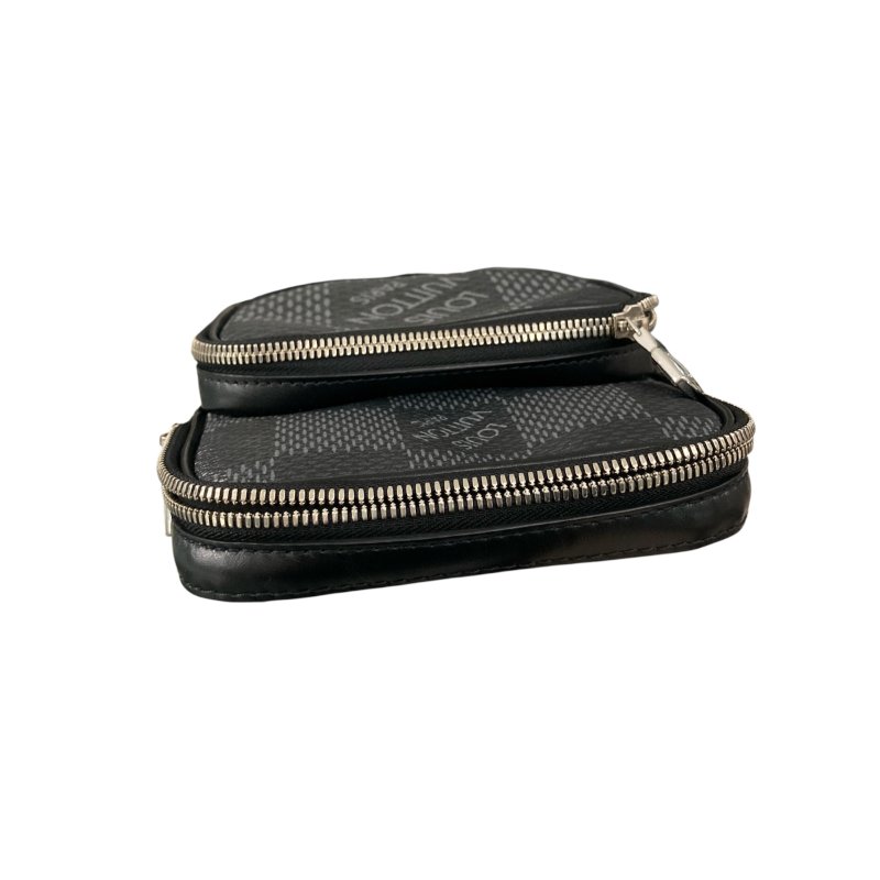 LOUIS VUITTON 路易威登 N50012 AMAZONE SLING BAG 黑格斜背胸包 帆布 銀釦-6