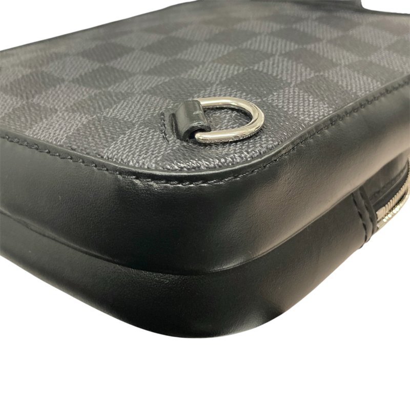 LOUIS VUITTON 路易威登 N50012 AMAZONE SLING BAG 黑格斜背胸包 帆布 銀釦-10