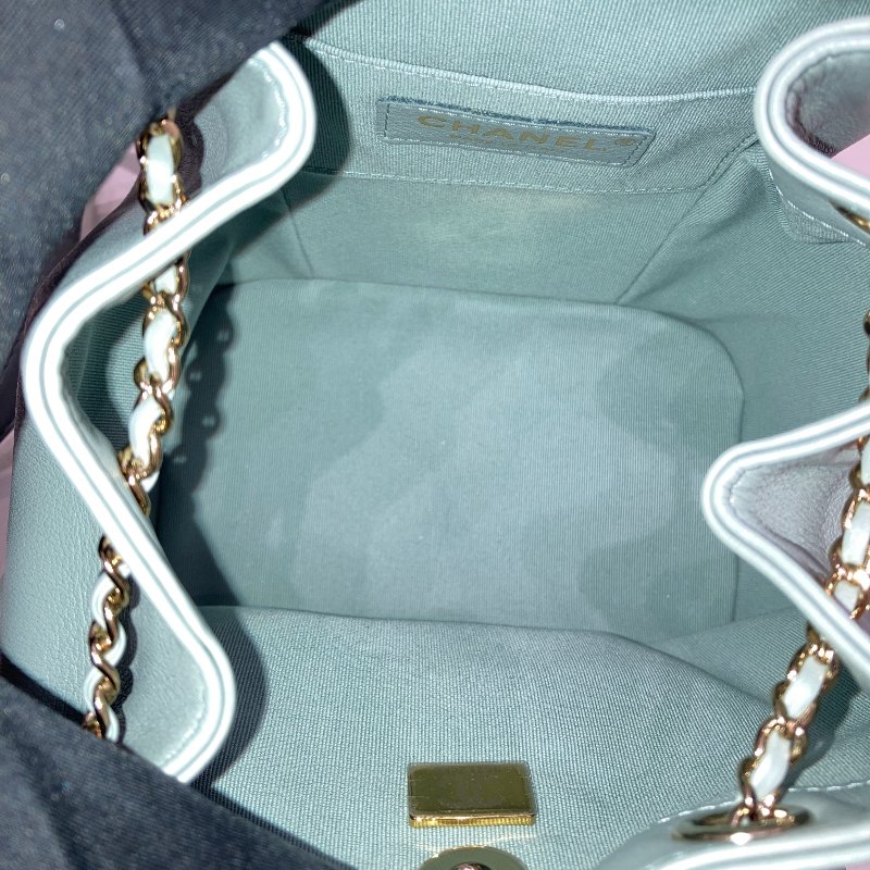 CHANEL 香奈兒 AS3787 Duma Backpack 皮革 後背包 綠色 金釦-6