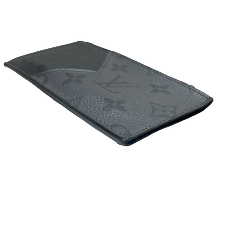 LOUIS VUITTON 路易威登 M69533 MONOGRAM ECLIPSE COIN CARD HOLDER 老花卡夾 黑色 塗層帆布 銀鏈-2