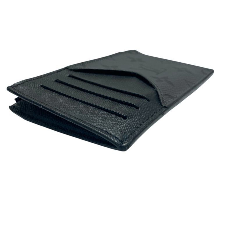 LOUIS VUITTON 路易威登 M69533 MONOGRAM ECLIPSE COIN CARD HOLDER 老花卡夾 黑色 塗層帆布 銀鏈-5