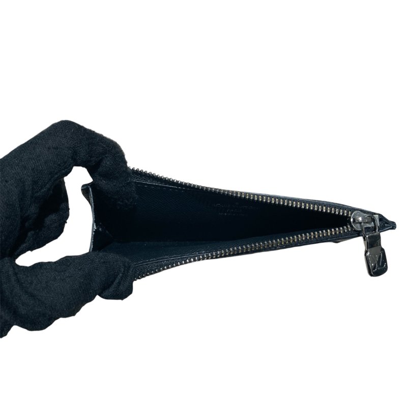 LOUIS VUITTON 路易威登 M69533 MONOGRAM ECLIPSE COIN CARD HOLDER 老花卡夾 黑色 塗層帆布 銀鏈-6