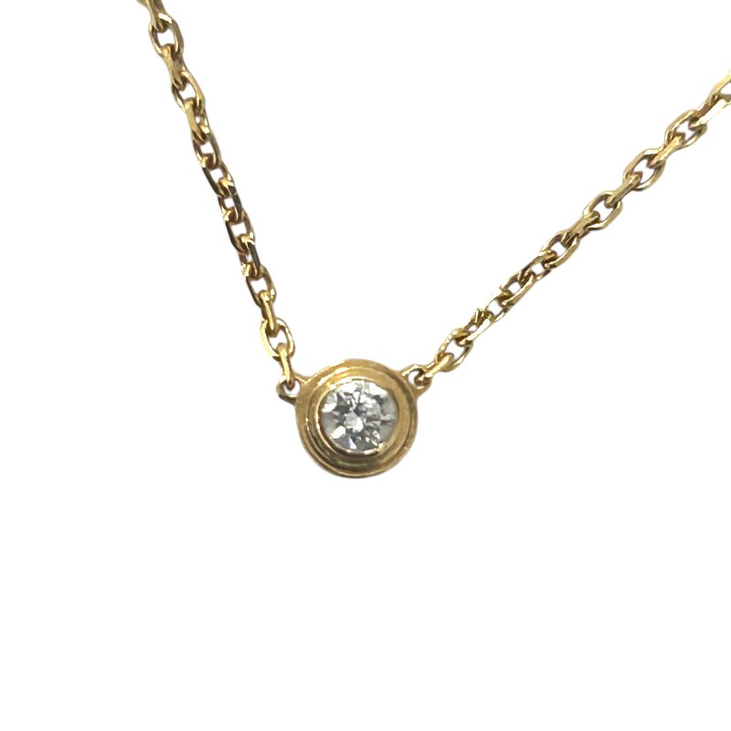 TIFFANY & CO. ELSA PERETTI 單鑽項鍊 K18YG 黃K金 鑽石-0