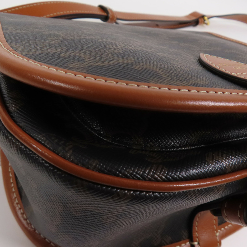 CELINE Trionphe帆布Folco金扣肩背袋-5