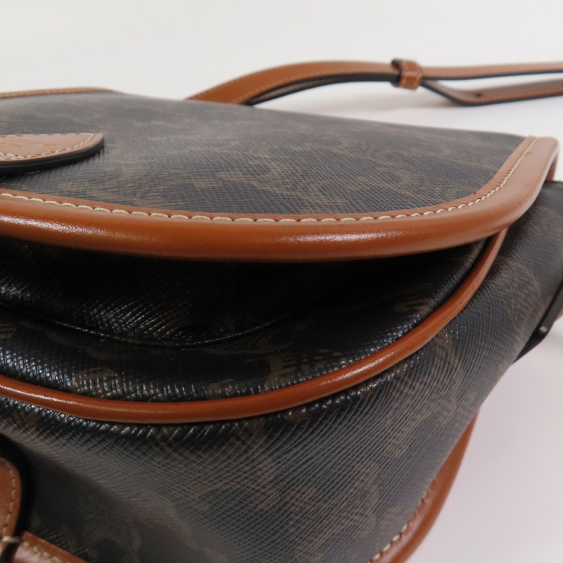 CELINE Trionphe帆布Folco金扣肩背袋-6