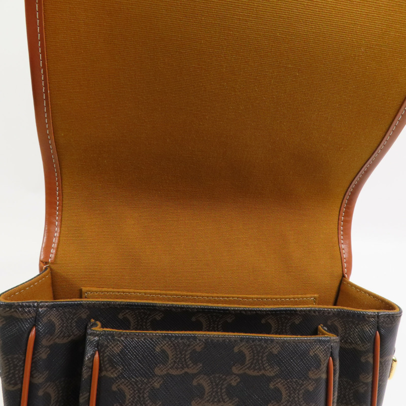 CELINE Trionphe帆布Folco金扣肩背袋-10