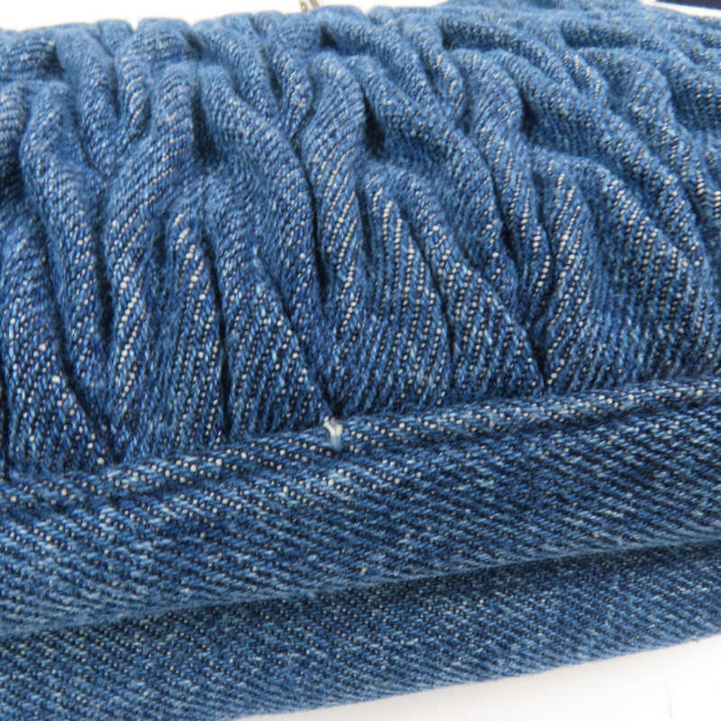 Miu Miu 牛仔布2Way Shoulder Bag銀扣手挽肩背兩用袋-8