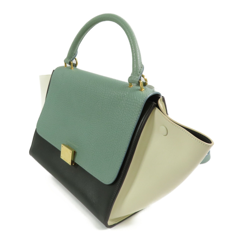 CELINE 牛皮皮革Trapeze金扣手挽肩背兩用袋-2