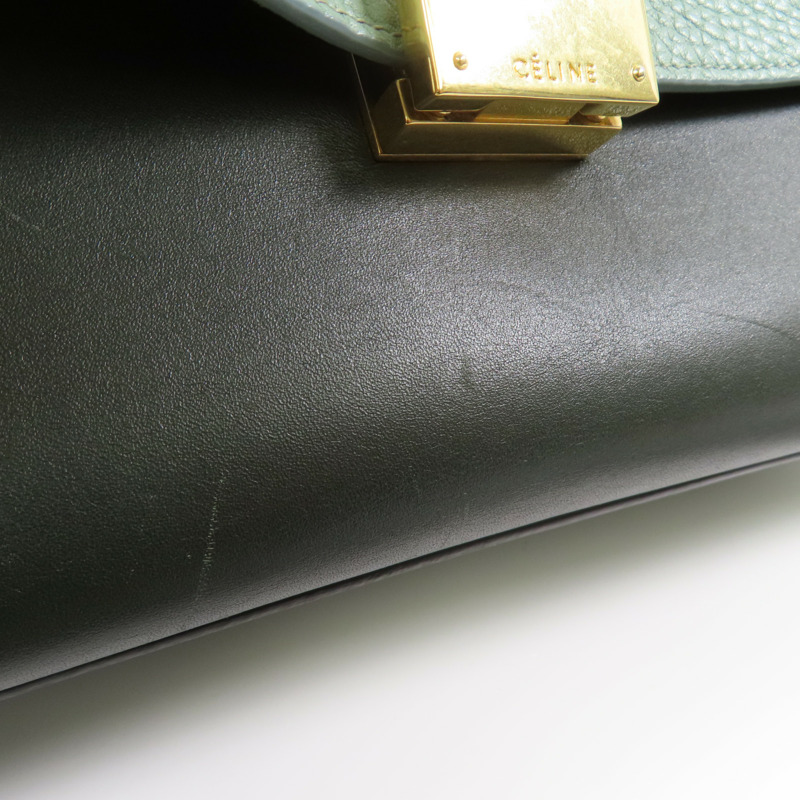 CELINE 牛皮皮革Trapeze金扣手挽肩背兩用袋-12