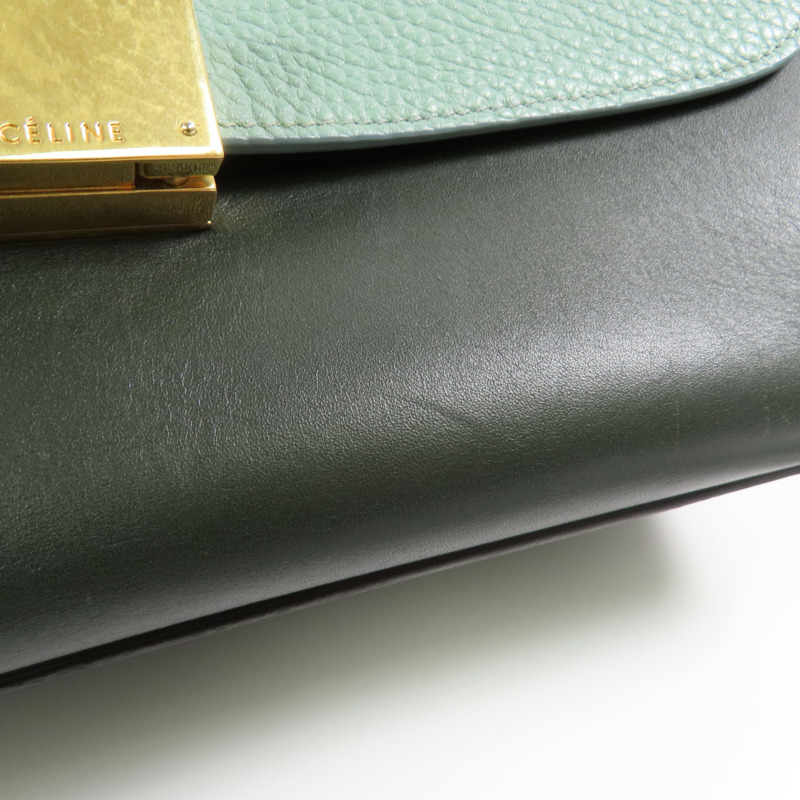 CELINE 牛皮皮革Trapeze金扣手挽肩背兩用袋-13