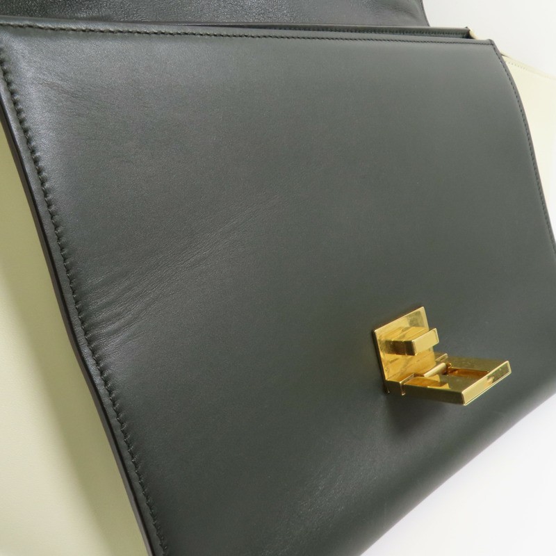 CELINE 牛皮皮革Trapeze金扣手挽肩背兩用袋-14