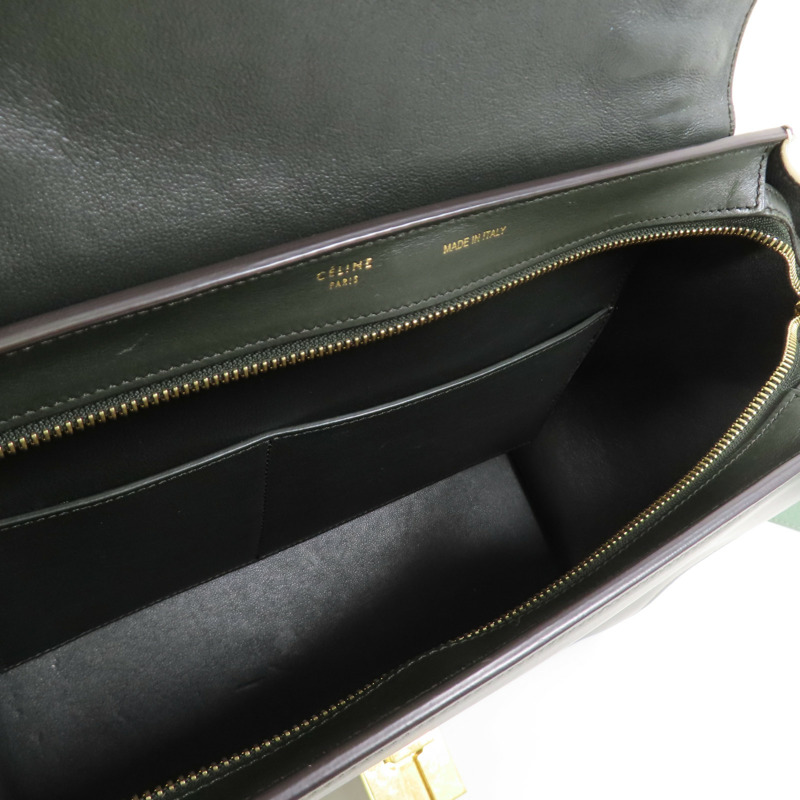 CELINE 牛皮皮革Trapeze金扣手挽肩背兩用袋-17