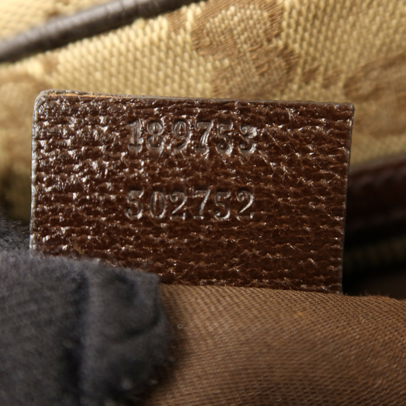 GUCCI 帆布Hand Bag銀扣肩背袋-6